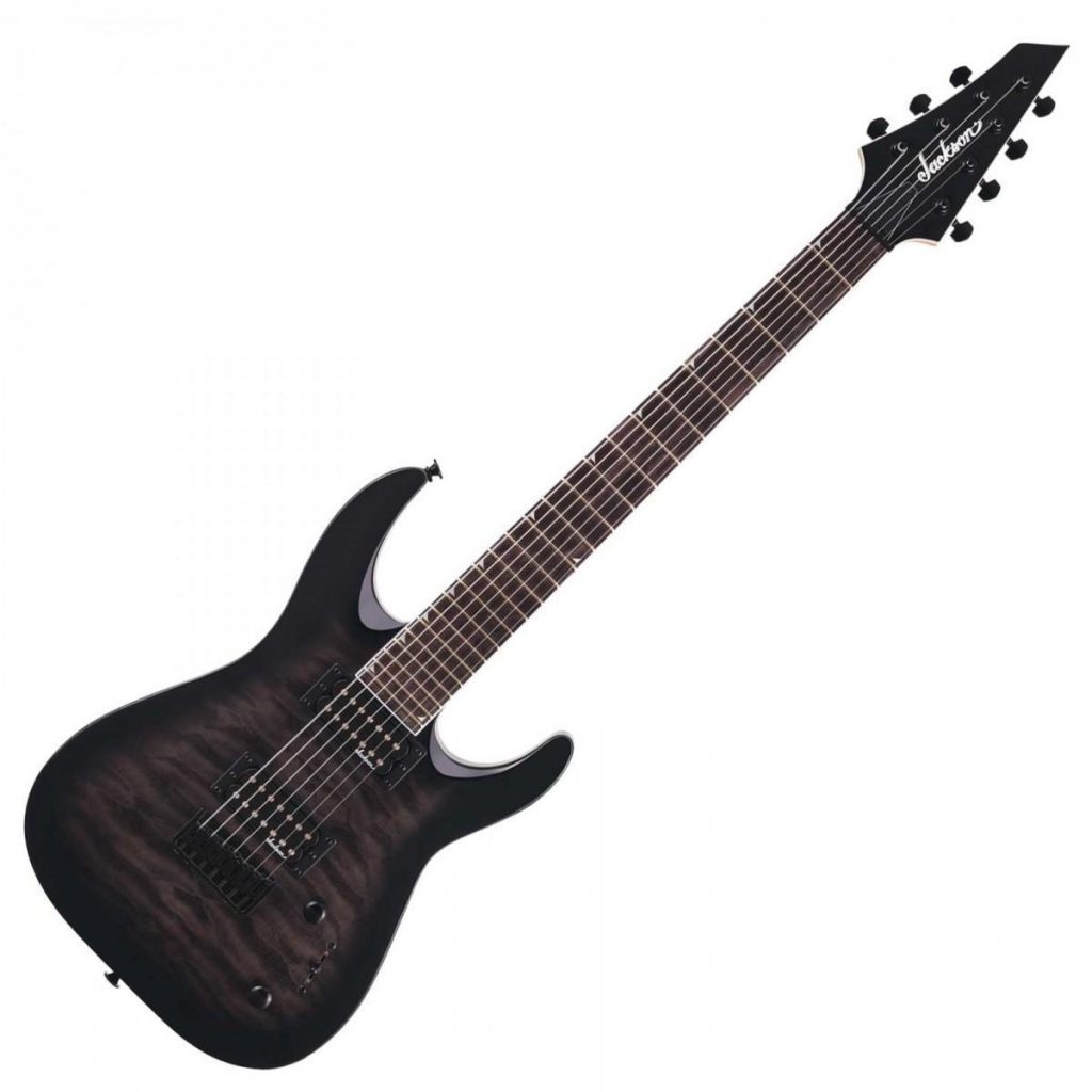 Jackson JS Dinky Arch Top JS22Q-7 DKA HT 7-String Guitar,Transparent ...