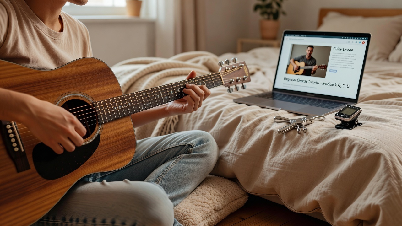 learning guitar beginner lesson